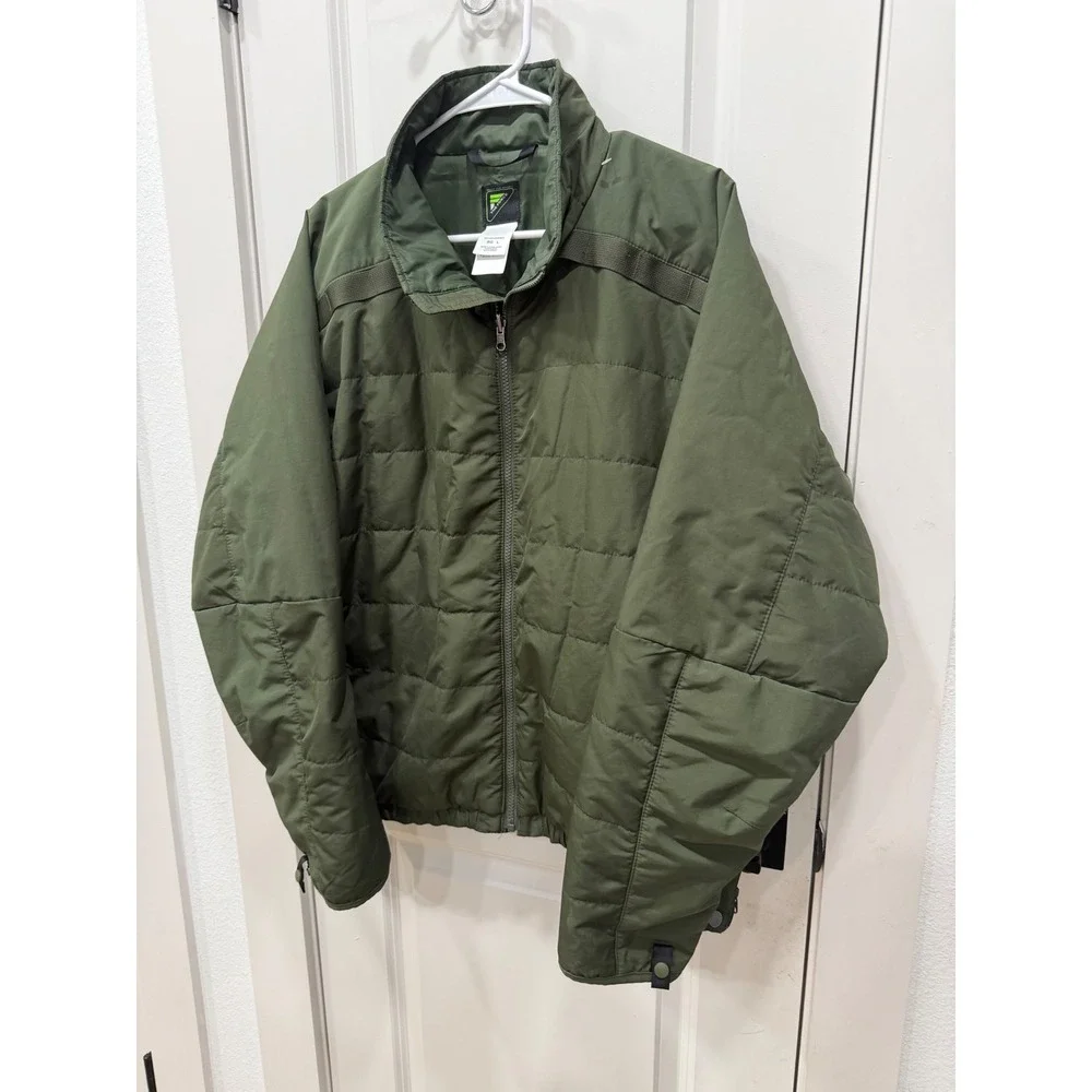 The Force Made For Heroes Mens Green Tactical Puffer Jacket Full Zip Large‎ RG L